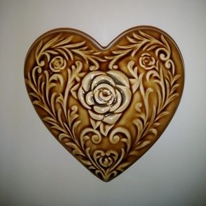 Studio Art Handmade ceramic rose trinket box